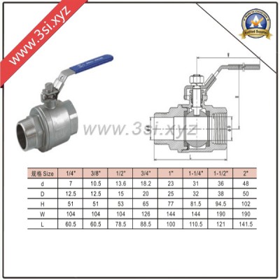 Stainless Steel Threaded 2 PC F/M Ball Valve (YZF-F321)